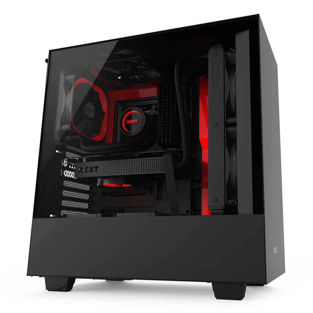 H500 Matte Black + Red